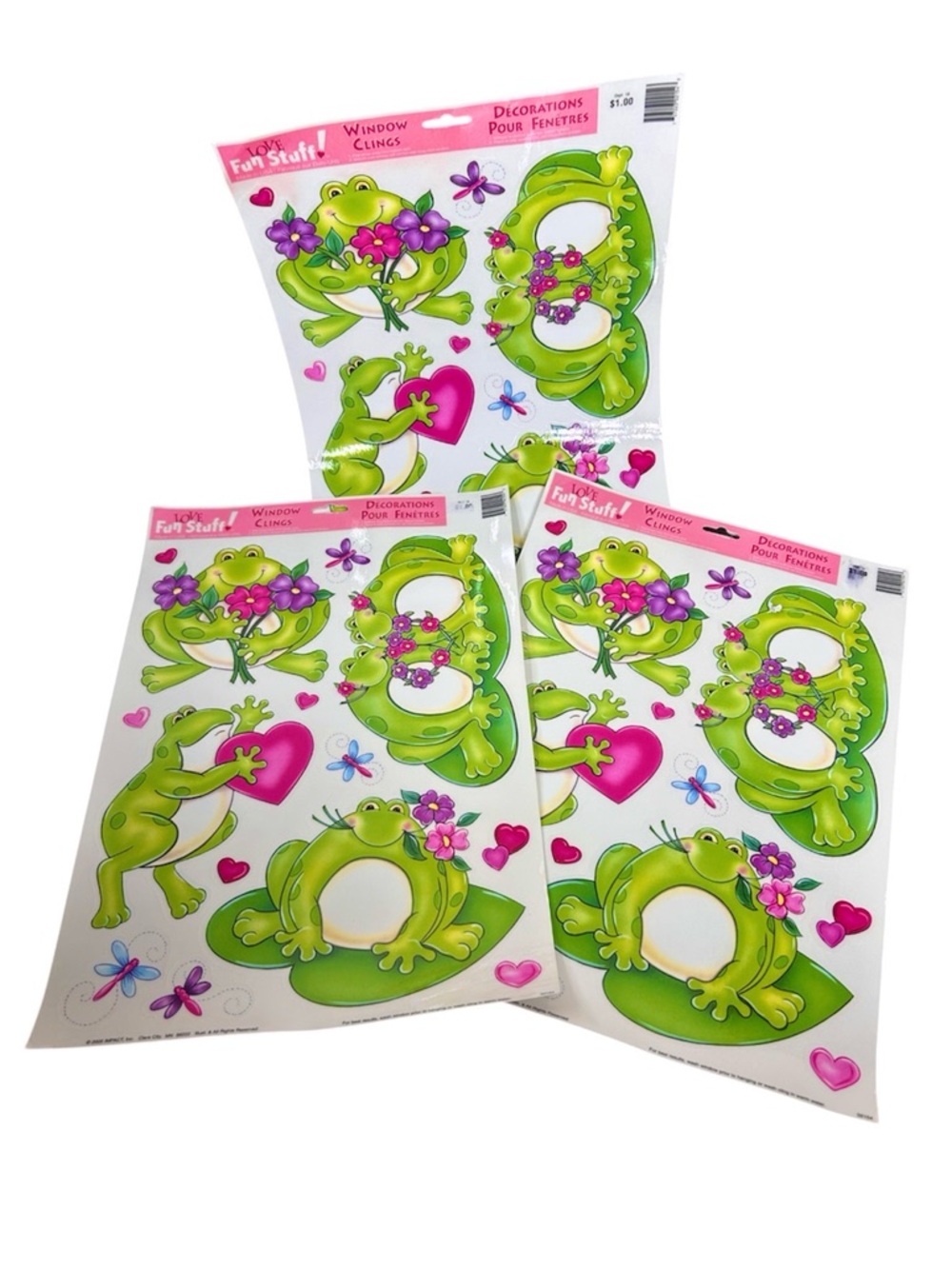 Love Fun Stuff Vintage Frogs Decorative Window Clings Bedroom School‎ Pediatrics